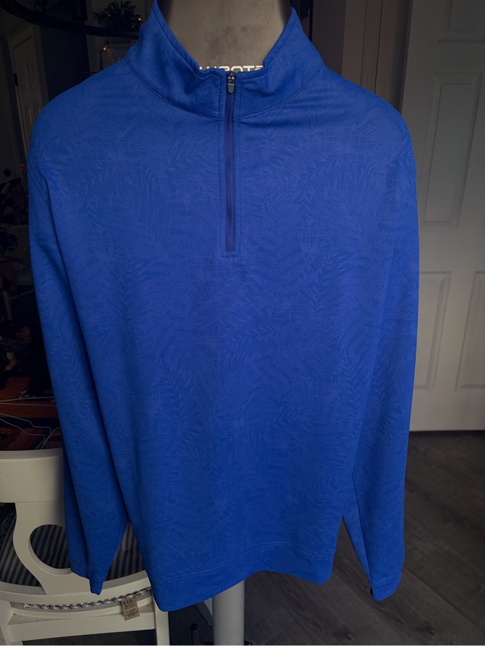 Peter Millar Royal Blue Quarter-Zip Lightweight Pullover